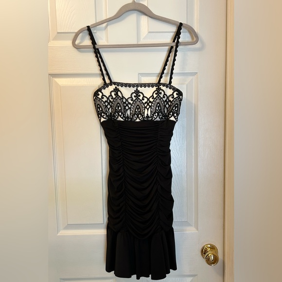 Vintage Jessica McClintock Ruched Dress - Picture 3 of 11